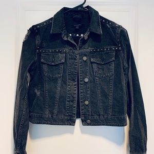 ALLSAINTS Zita Studded Denim Jacket - Size Small